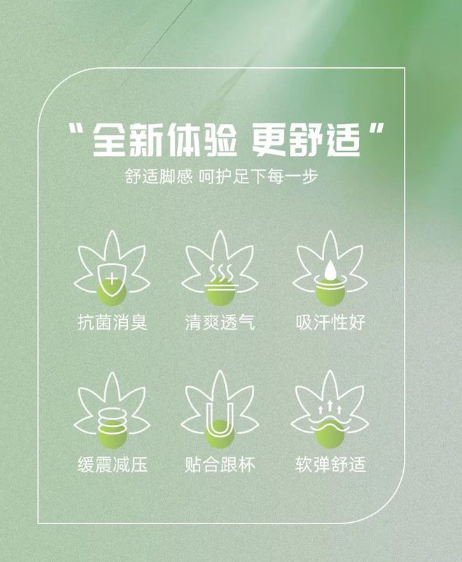 垫全方位呵护你的运动健康球王会app草本抗菌鞋(图2)