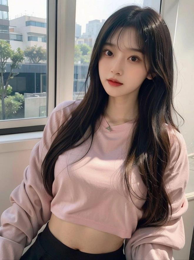 旗袍头像不露头黑色双开叉真丝(图1)